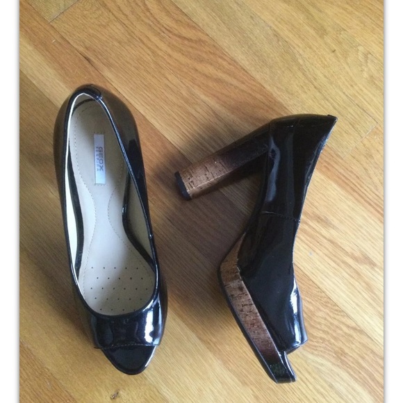 Geox Respira Black Patent Leather Pumps woman’s 7,5 - Picture 2 of 11